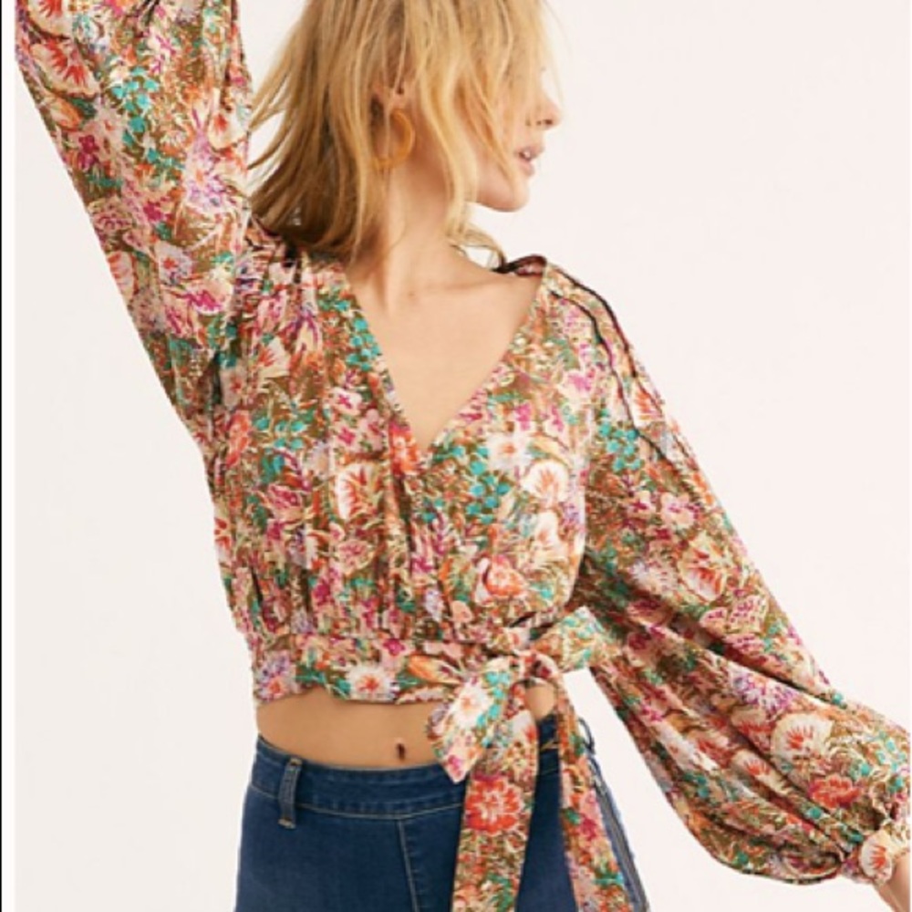 FREE PEOPLE - Party Playlist Blouse (China Blue)